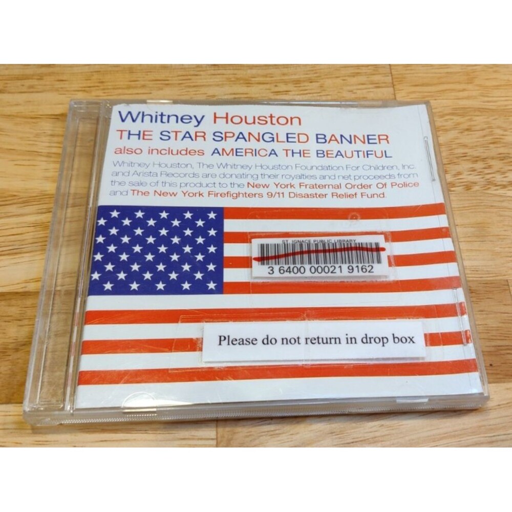 Whitney Houston The Star Spangled Banner-CD Jewel Case